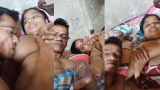 Amazing Kinky Husband and big Boob Wife Record Their Village Porn