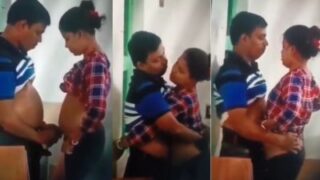 Premium Working Couple’s sex mms of Fucking on the Office Balcony